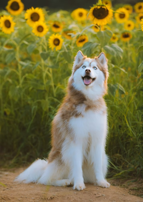 fluffy Pomsky dog